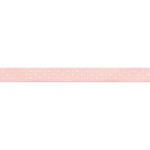 3/8" Pink Blush/Gold Foil Dots Grosgrain Ribbon