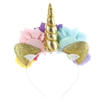 Padded Glitter Unicorn Ears 3 Pairs