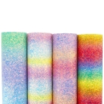 Chunky Glitter Canvas Sheets Cotton Candy Ombre Stripe