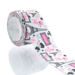 1.5" Pink/Black Paris Grosgrain Ribbon