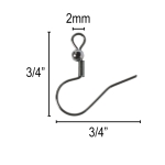 Earring Hook Hardware Silver Gunmetal