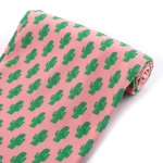 Coral Watercolor Cactus Bullet Fabric