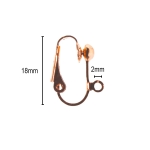 Clip-On Earring Hardware Rose Gold