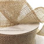 2.5" Non-Wired Natural Jute Burlap Ribbon