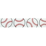 7/8" Baseball Grosgrain Ribbon