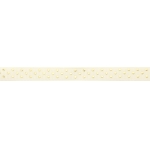 3/8" Ivory/Gold Foil Dots Grosgrain Ribbon