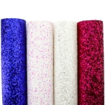 Chunky Glitter Canvas Sheets White Translucent