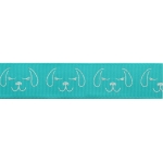 7/8" Glitter Puppy Faces Grosgrain Ribbon