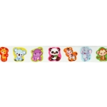 7/8" Zoo Animal Stickers Grosgrain Ribbon