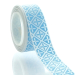 7/8" Blue Mist Folk Diamond Grosgrain Ribbon