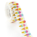 7/8" Triple Stack Ice Cream Cone Grosgrain Ribbon