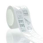 1.5" Silver Foil Cheer Text Grosgrain Ribbon