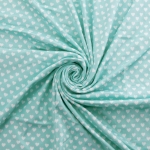 Aqua White Hearts DBP Fabric