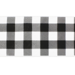 3" Black/White Buffalo Plaid Grosgrain Ribbon