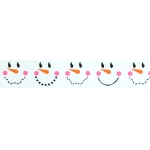 1.5" Snowman Faces Grosgrain Ribbon