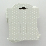 Gray w/ White Polka Dots Hair-Bow Display Cards