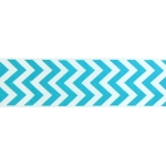 1.5" Turquoise Chevron ZigZag Grosgrain Ribbon