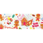 3" Glitter Gingerbread Land Grosgrain Ribbon