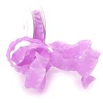 Lavender Satin Double Ruffle Ribbon