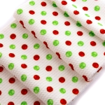 Red and Green Dots Christmas Bullet Fabric