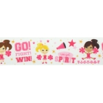 1.5" Pink Cheerleader Grosgrain Ribbon