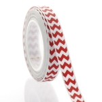 3/8" Red Chevron ZigZag Grosgrain Ribbon