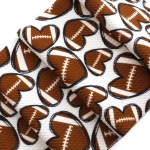 Football Hearts Bullet Fabric