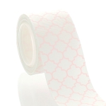 1.5" Light Pink Quatrefoil Grosgrain Ribbon