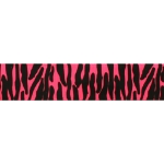 7/8" Passion Fruit/Black Zebra Grosgrain Ribbon