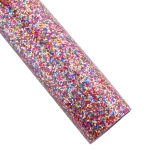 Chunky Glitter High Gloss Jelly Canvas Sheets Rainbow Confetti