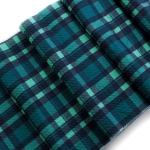 Fall Blue Plaid Bullet Fabric