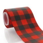 3" Red/Black Buffalo Plaid Grosgrain Ribbon