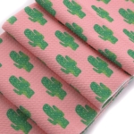 Coral Watercolor Cactus Bullet Fabric