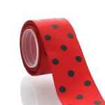 1.5" Red/Black Dot Grosgrain Ribbon