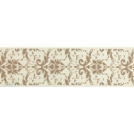 1.5" Ivory Taupe Damask Grosgrain Ribbon