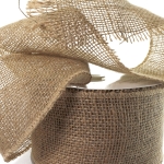 4" Non-Wired Natural Jute Burlap Ribbon