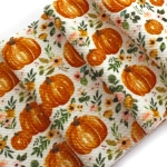 Fall Floral Pumpkins Bullet Fabric