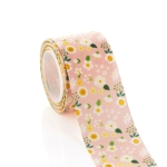 1.5" Pink Floral Grosgrain Ribbon