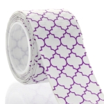 1.5" Ultra Violet Quatrefoil Grosgrain Ribbon