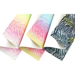 Zebra Glitter Fabric Sheet - Bright Rainbow Ombre