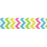 7/8" Multi Stripe Chevron ZigZag Grosgrain Ribbon