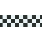 1.5" Black Racing Checkered Grosgrain Ribbon