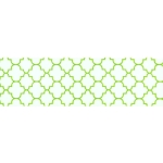 1.5" Green Quatrefoil Grosgrain Ribbon