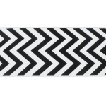 3" Black Chevron ZigZag Grosgrain Ribbon