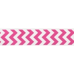 7/8" Hot Pink Chevron ZigZag Grosgrain Ribbon