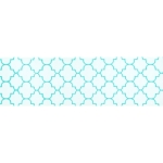 1.5" Light Turquoise Quatrefoil Grosgrain Ribbon