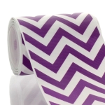 3" Purple Chevron ZigZag Grosgrain Ribbon