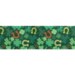 7/8" St Patty Shamrocks Grosgrain Ribbon