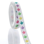 3/8" Unicorn Head Silhouettes Grosgrain Ribbon