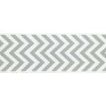 3" Gray Chevron ZigZag Grosgrain Ribbon